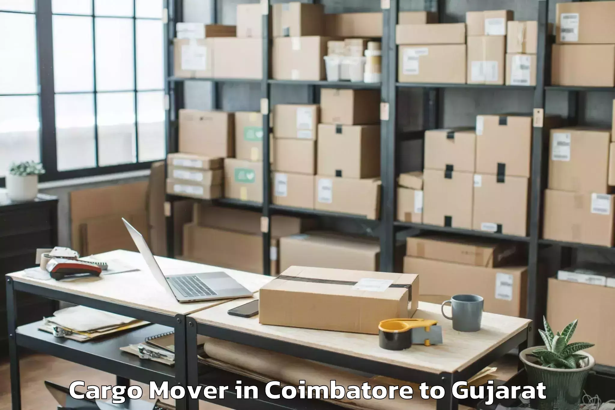 Book Coimbatore to Gujarat University Of Transpla Cargo Mover Online